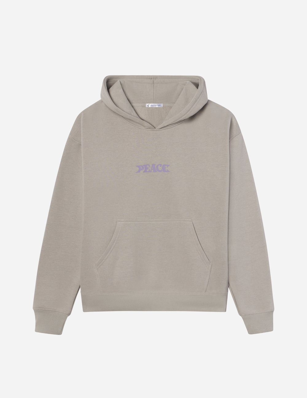Elevated Faith Christian Hoodie in taupe with 'PEACE' graphic for a stylish and comfortable look