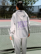 Elevated Faith Christian Hoodie in Gray with 'Peace' Graphic for Comfort and Style