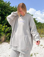 Elevated Faith Christian Hoodie in light gray with a Peace graphic and oversized fit