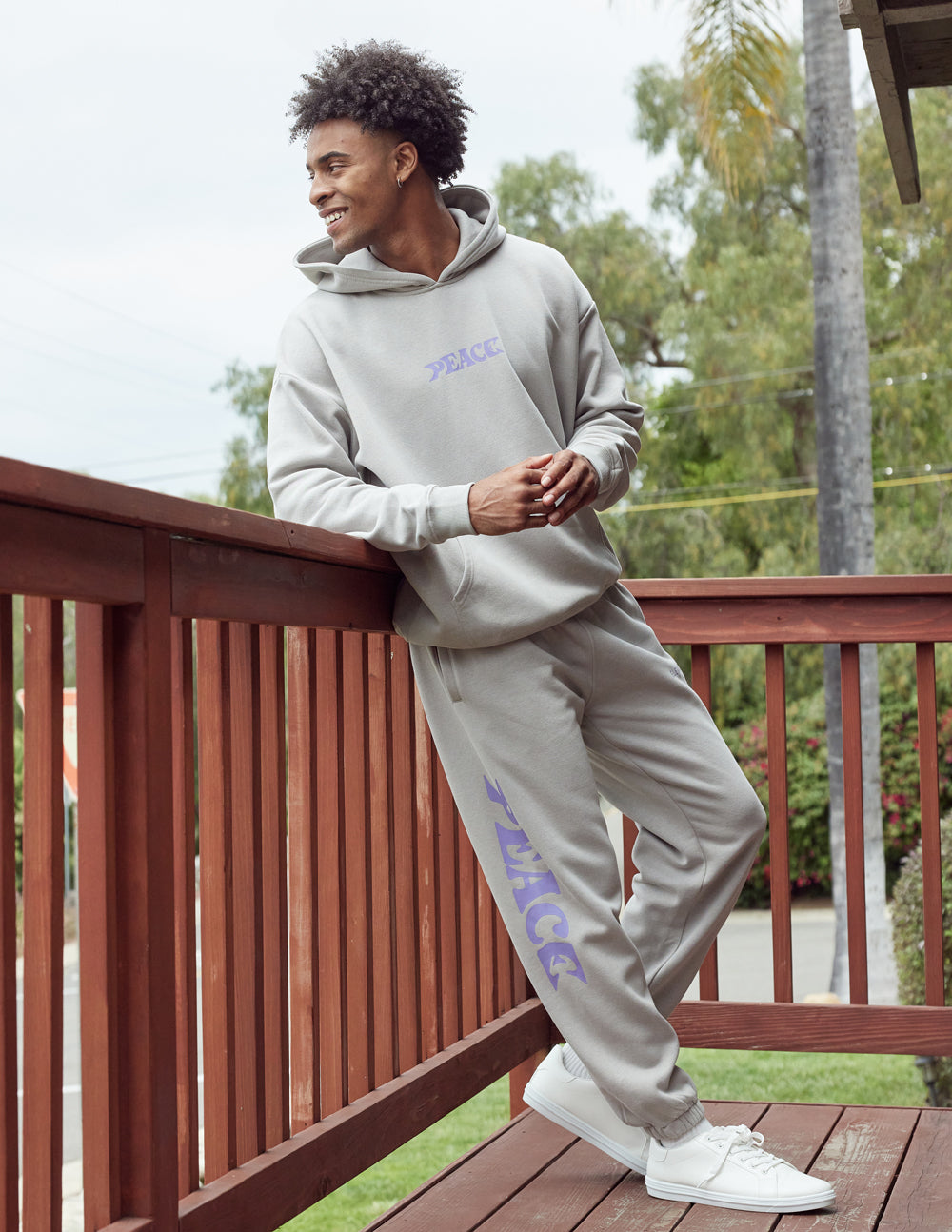 Elevated Faith Christian Hoodie in Grey with Peace Design for Casual Comfort