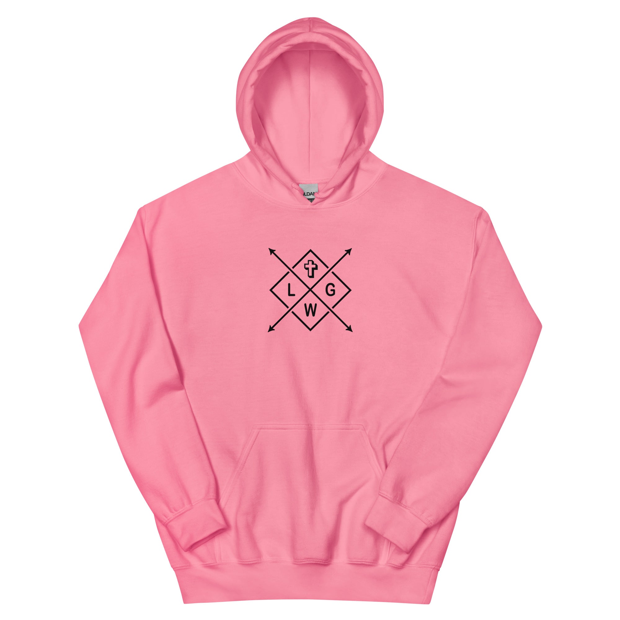 Pink Christian Hoodie with logo design for a stylish, faith-inspired look