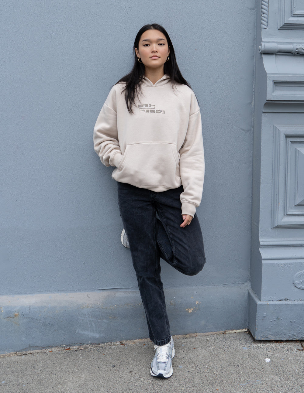 Elevated Faith Christian Hoodie in Cream Color for Stylish and Faith-Inspired Attire