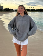 Elevated Faith Christian Hoodie in gray with front text saying 'Sorry, Jesus is King' for casual wear