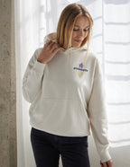 Elevated Faith Christian Hoodie in White with Strength Graphic and Comfortable Fit