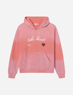 Elevated Faith Christian Hoodie in Pink with Take Heart Design and Front Pocket