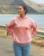 Elevated Faith Christian Hoodie in Pink with 'Take Heart' Design and Front Pocket