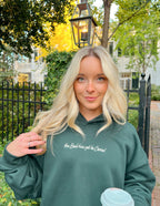 Elevated Faith Christian Hoodie in green featuring the quote The Best has yet to Come