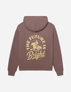 Elevated Faith Christian Hoodie in Brown with 'The Future is Bright' Graphic Design on Back