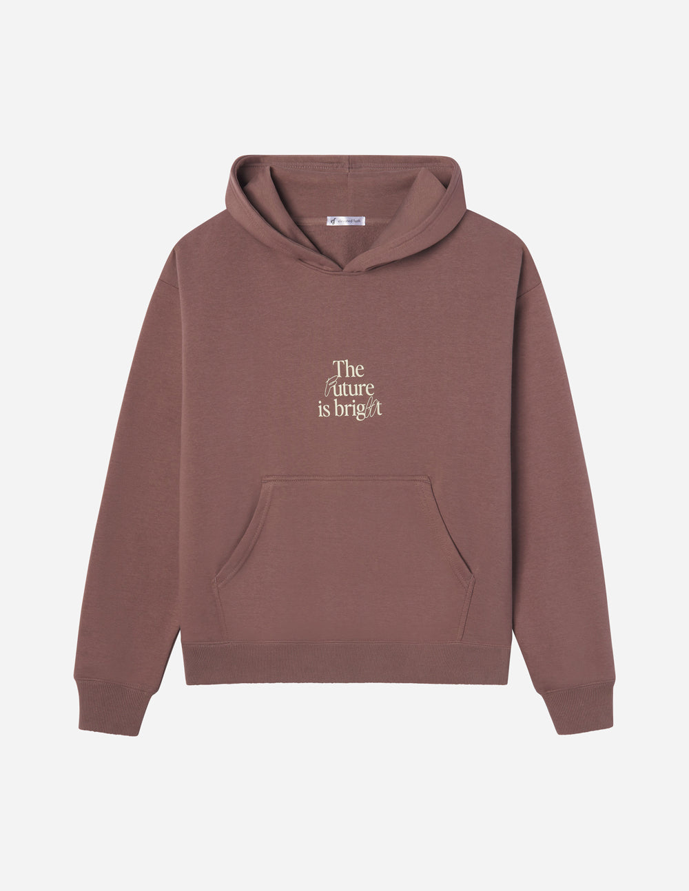 Elevated Faith Christian Hoodie in brown with The future is bright embroidered on front