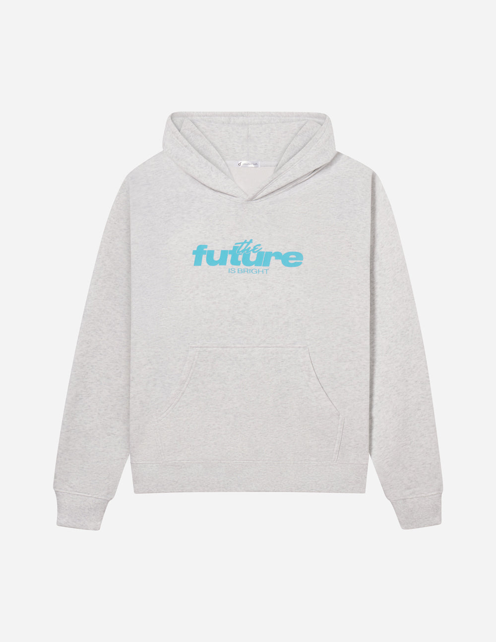 Elevated Faith Christian Hoodie in grey with printed design 'the future is bright' on the front