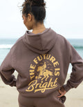 Elevated Faith Christian Hoodie with 'The Future Is Bright' graphic on the back, perfect for casual wear
