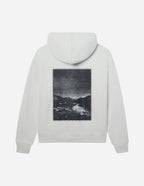 Elevated Faith Christian Hoodie in White with Mountain Graphic on the Back