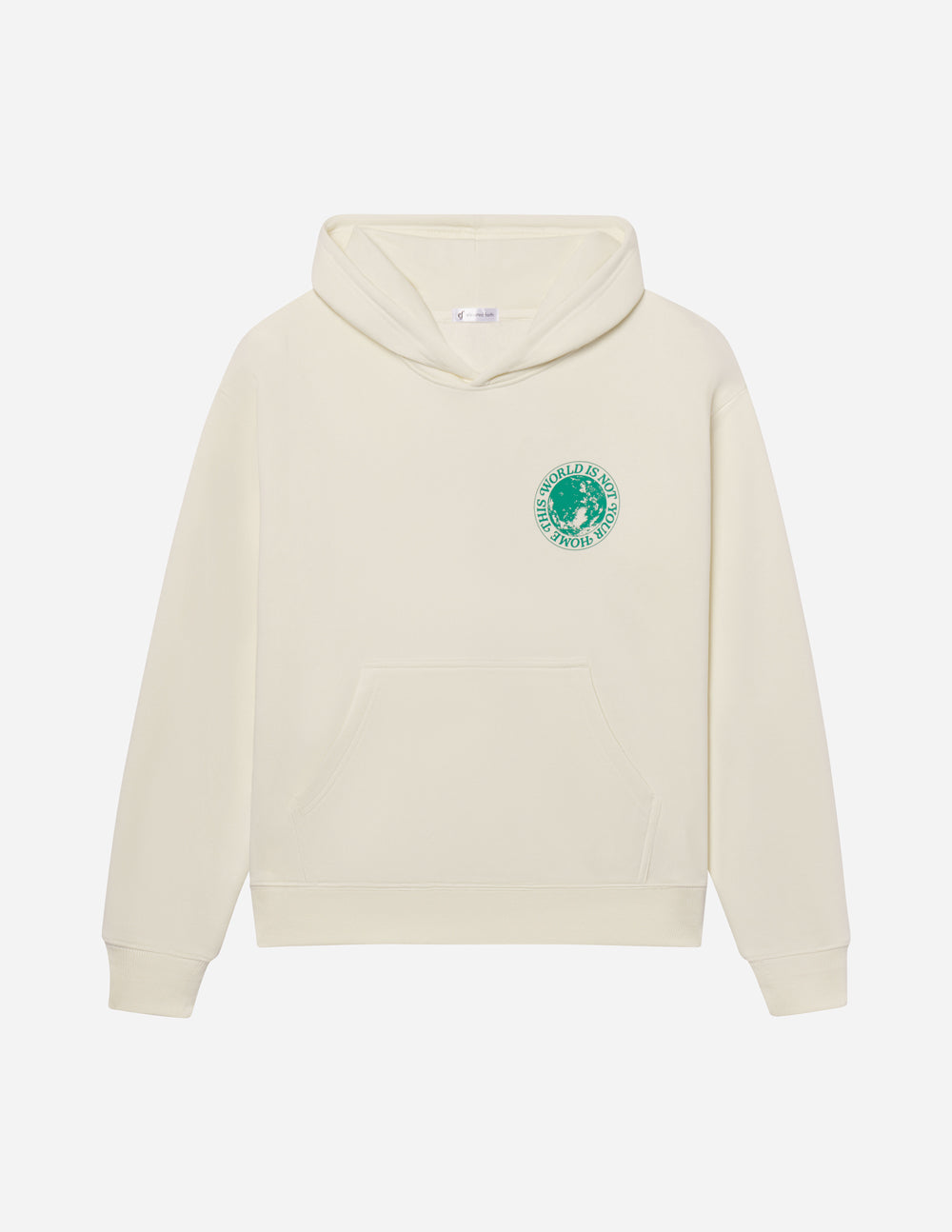 Elevated Faith Christian Hoodie in Cream Color with Front Pocket and Logo Design