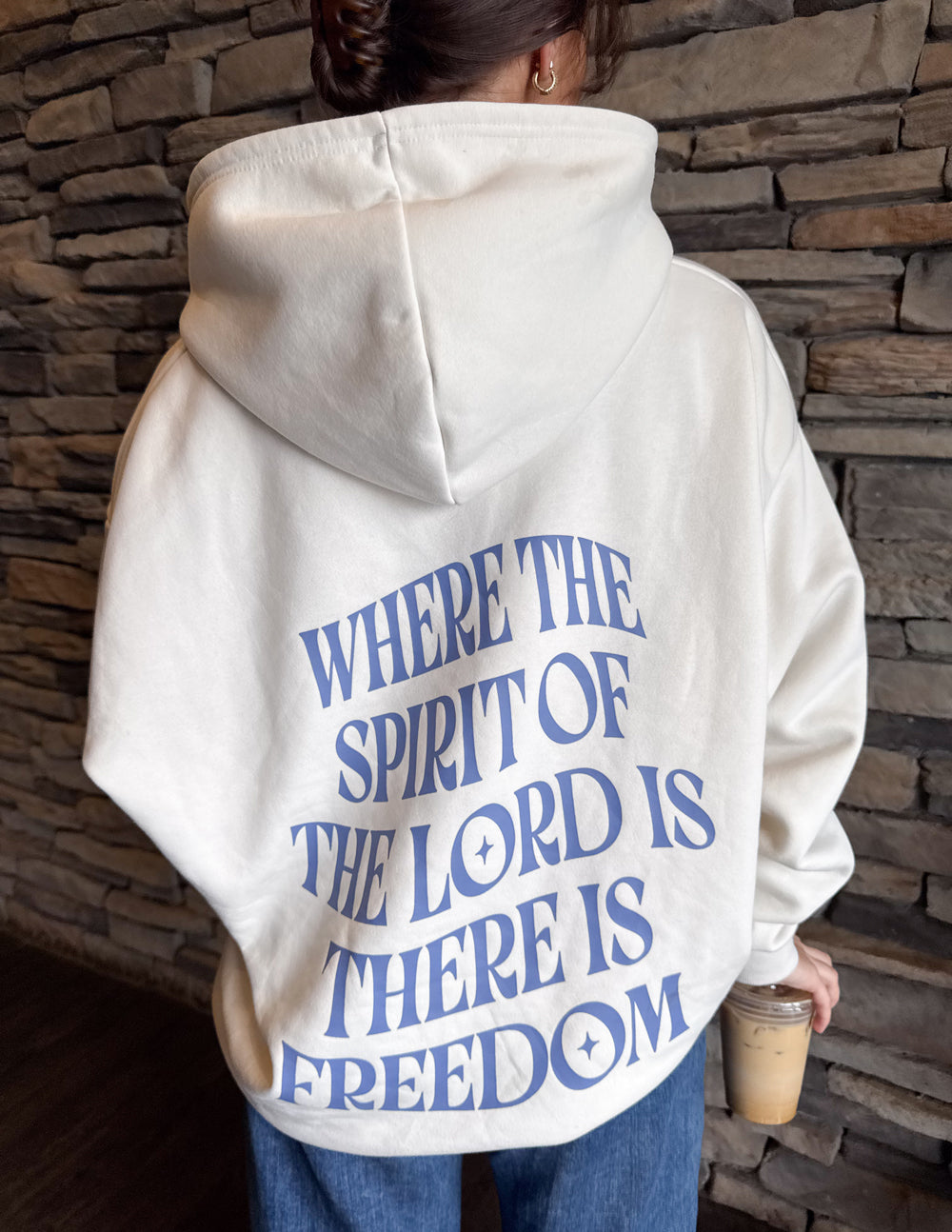 Elevated Faith Christian Hoodie with inspirational text and oversized fit for comfort