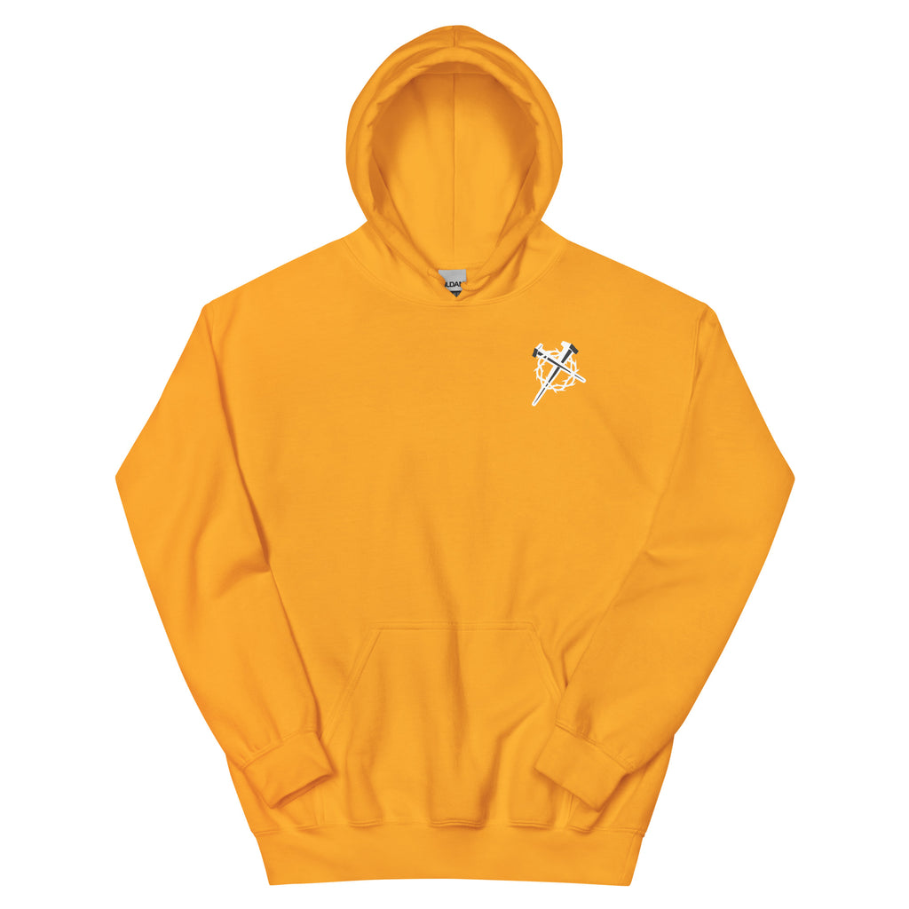 Bright yellow Christian Hoodie with a stylish design from RepThe1 Apparel and Accessories