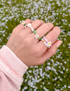 Elevated Faith Christian Jewelry Rings with Colorful Beads and Floral Accents for Everyday Wear