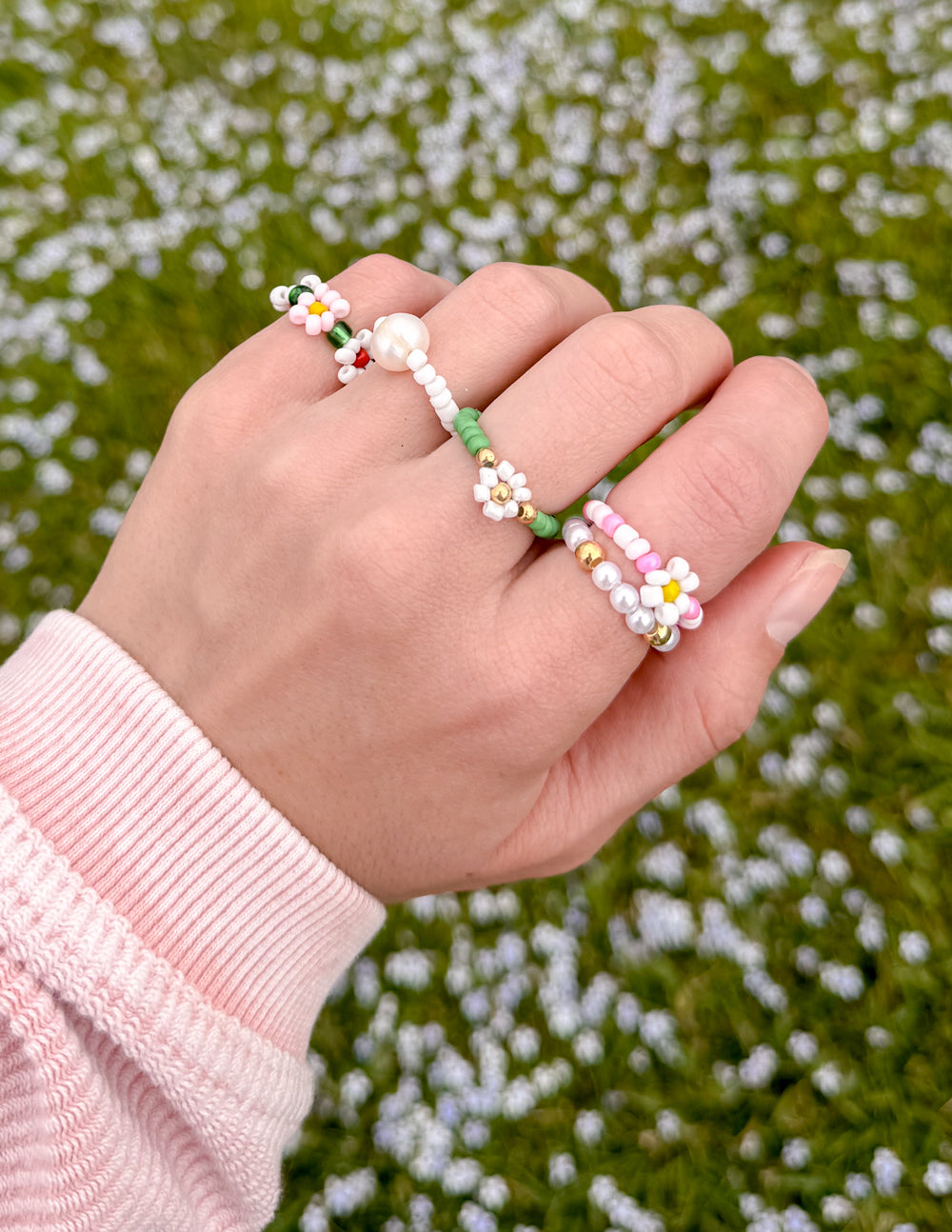 Elevated Faith Christian Jewelry Rings with Colorful Beads and Floral Accents for Everyday Wear