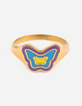 Elevated Faith Butterfly Ring in Gold with Colorful Design, Perfect Christian Jewelry for Everyday Wear