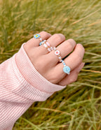 Colorful Elevated Faith Ring Set with Christian Jewelry featuring beads and charms for a stylish faith expression