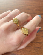 Elevated Faith Gold Christian Jewelry Rings with Inspirational Engravings on a Hand