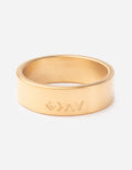 Elevated Faith Gold Ring with Engraved Design, a stylish piece of Christian Jewelry