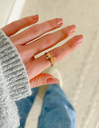 Elegant Elevated Faith Ring in Gold, perfect for expressing faith with Christian Jewelry