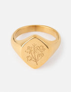 Elevated Faith Gold Floral Design Ring, perfect for Christian Jewelry enthusiasts