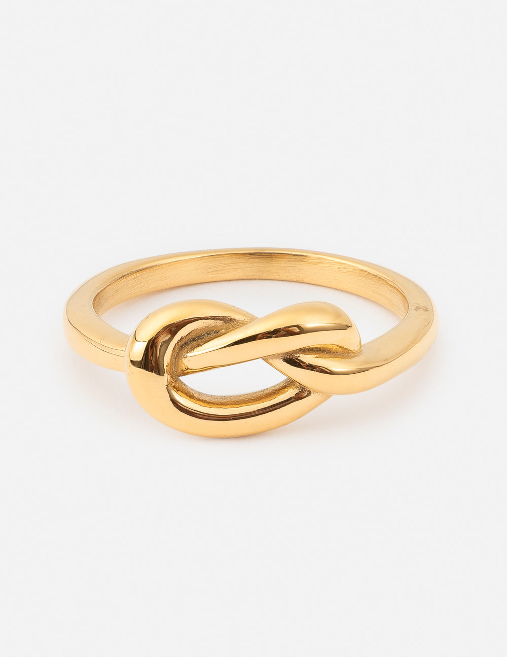 Elevated Faith Gold Knot Ring representing unity, ideal for Christian Jewelry lovers