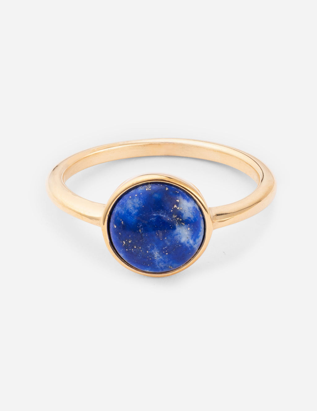 Elevated Faith Gold Ring with Blue Lapis Lazuli Stone, perfect for Christian Jewelry enthusiasts