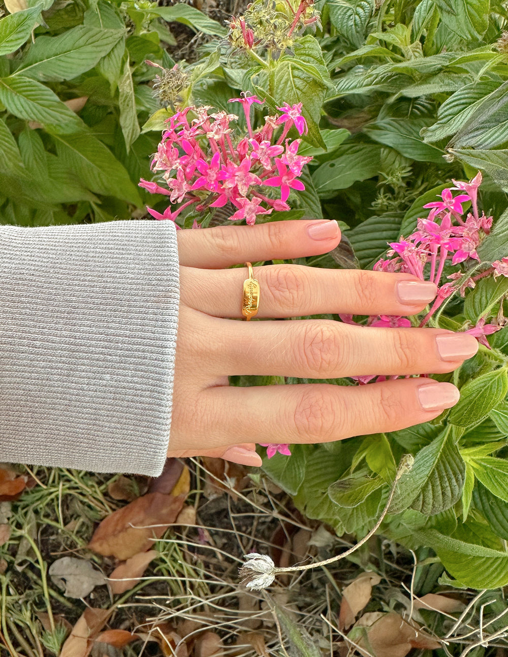 Gold ring from Elevated Faith featuring a unique design, ideal for Christian jewelry enthusiasts