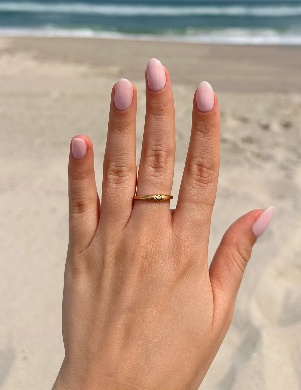 Gold Elevated Faith Ring with Eye Symbol, a perfect piece of Christian Jewelry for daily wear