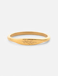 Elevated Faith Gold Ring with Olive Branch Design for Christian Jewelry Enthusiasts