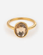 Elevated Faith Gold Ring with a Faceted Stone, a Beautiful Piece of Christian Jewelry