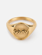 Elevated Faith gold ring featuring a unique design, perfect for Christian Jewelry enthusiasts