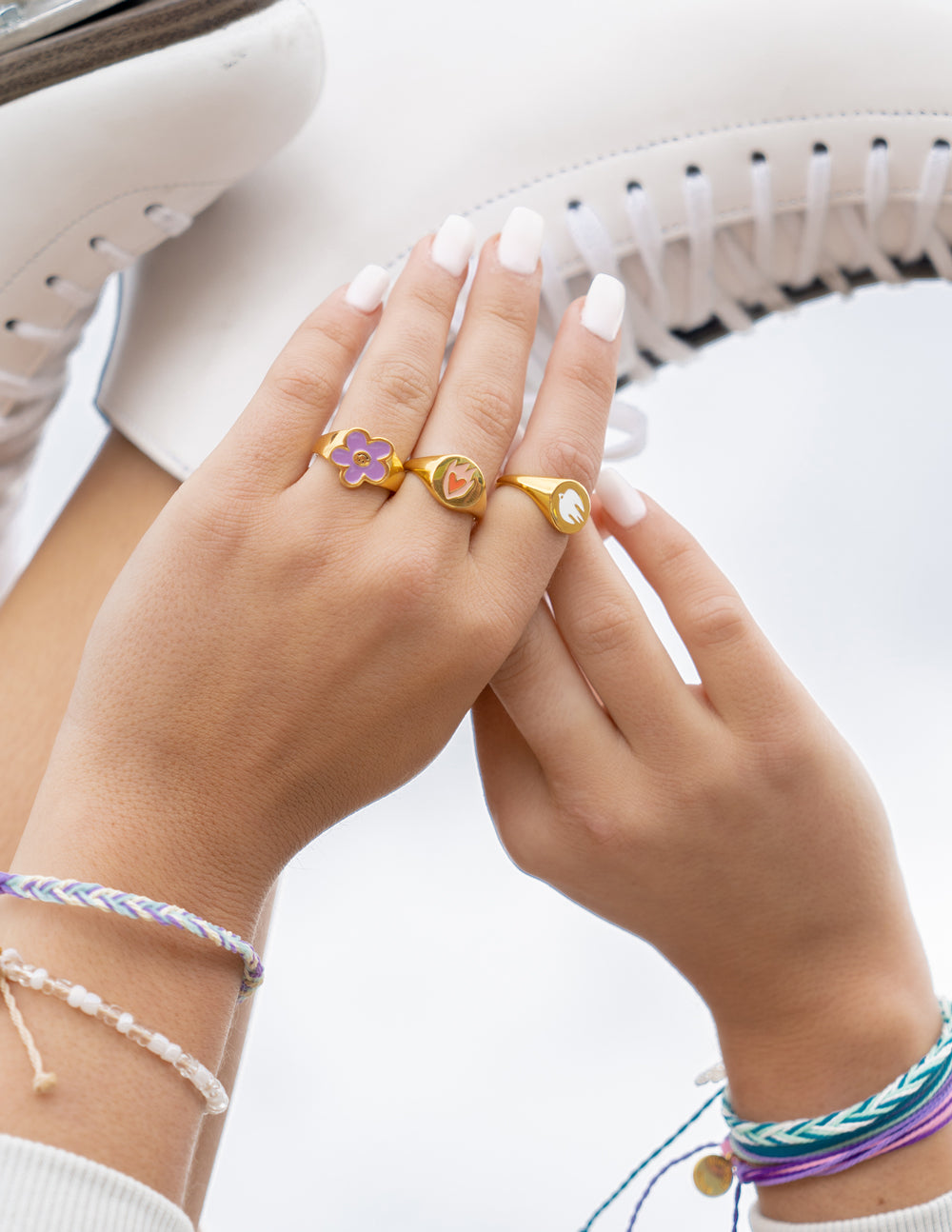 Elegant Elevated Faith rings showcasing colorful designs, perfect for Christian Jewelry enthusiasts