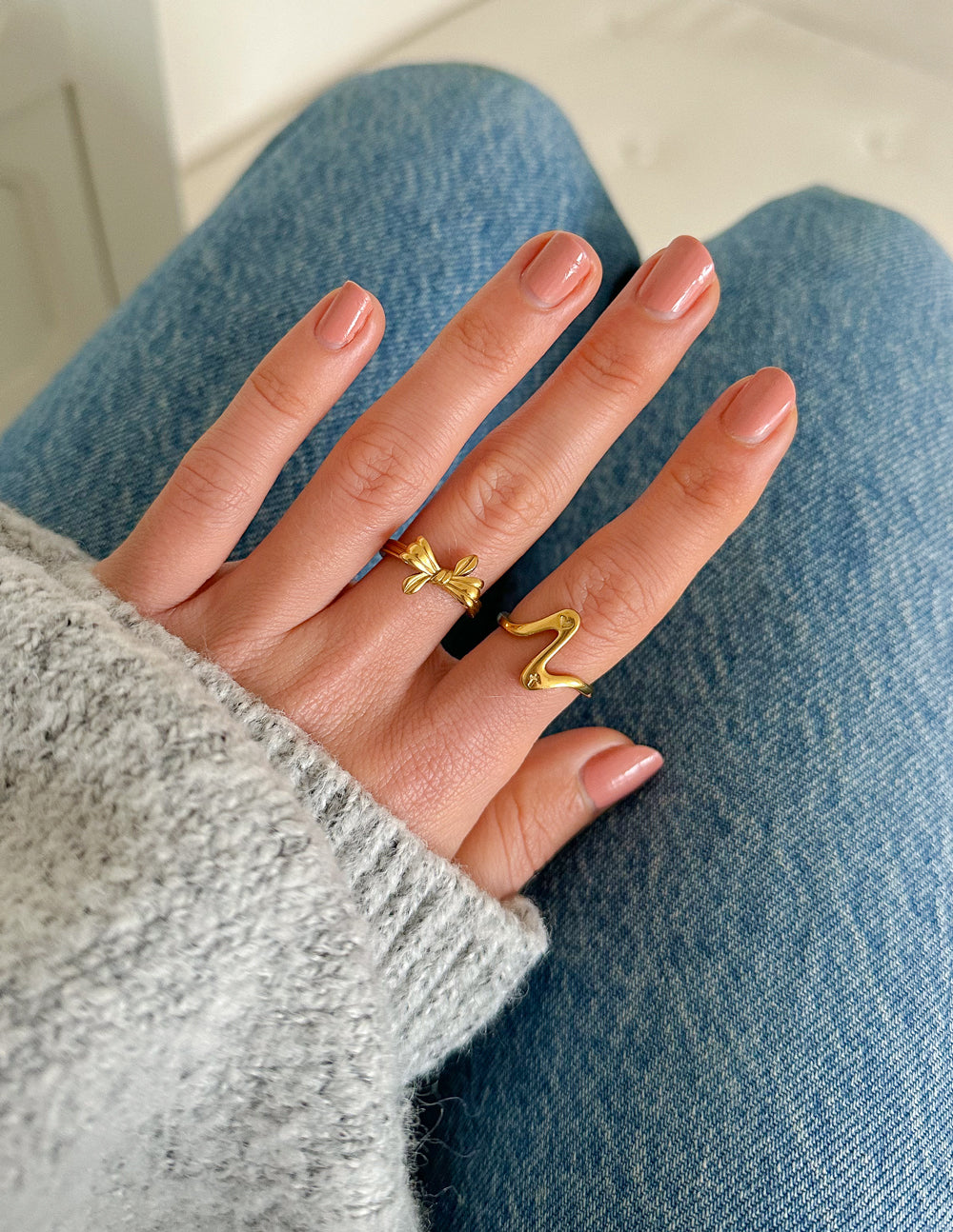 Elevated Faith Gold Ring Set featuring Unique Designs for Christian Jewelry Lovers