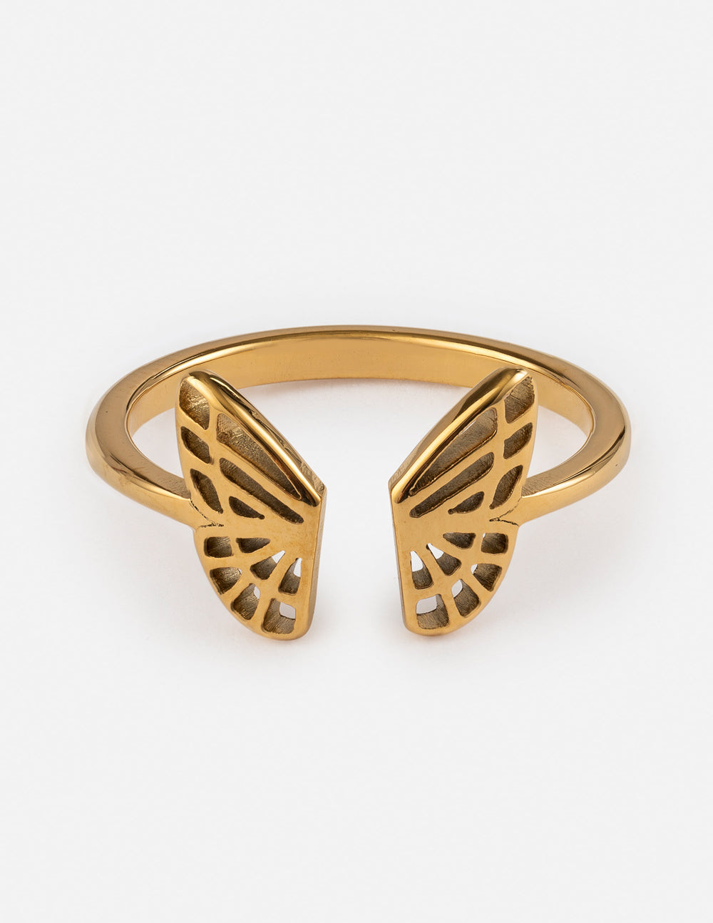 Elegant Elevated Faith Ring with Butterfly Design, Perfect Christian Jewelry for Everyday Wear