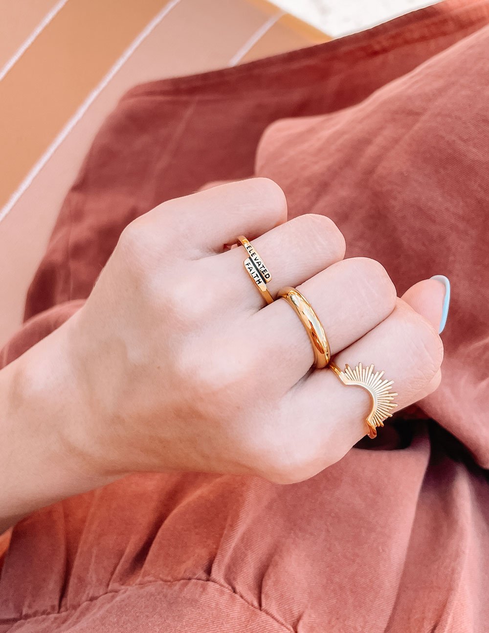 Elevated Faith Gold Ring Stack featuring Christian Jewelry for everyday inspiration