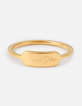 Elevated Faith Gold Ring engraved with Made New, perfect for Christian jewelry enthusiasts
