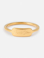 Elevated Faith Gold Ring engraved with Made New, perfect for Christian jewelry enthusiasts