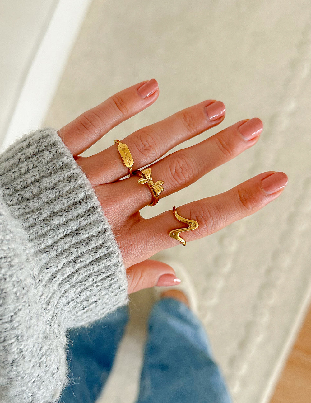 Stylish Elevated Faith rings worn on fingers showcasing elegant design perfect for Christian Jewelry