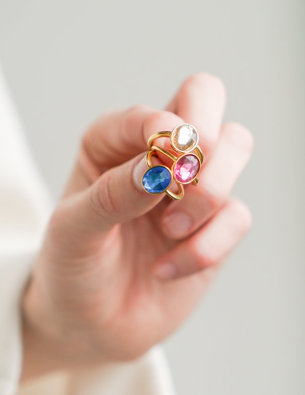 Elevated Faith Ring with Colorful Gems, a Beautiful Example of Christian Jewelry for Faithful Expression