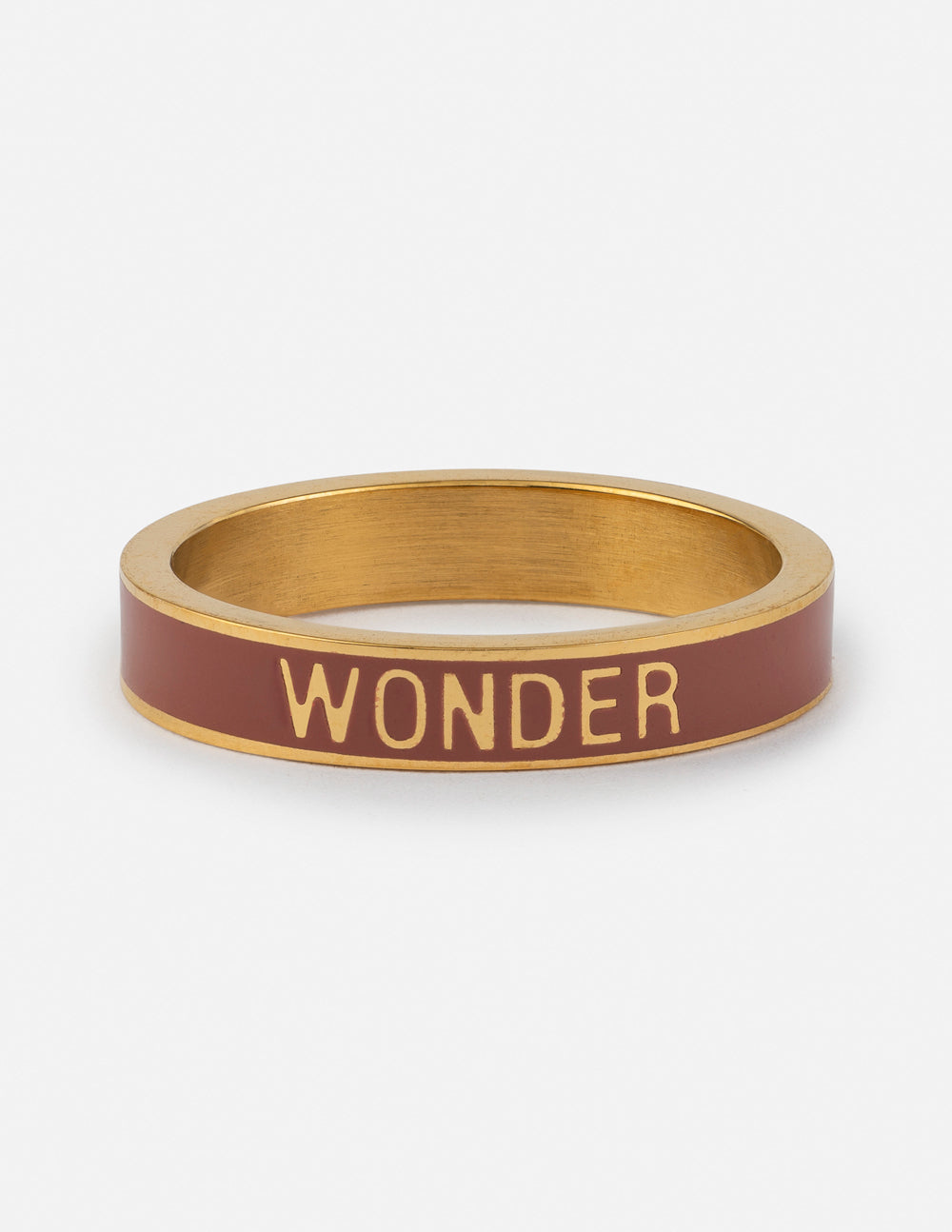 Elevated Faith Christian Jewelry Ring with the word 'WONDER' in bold lettering
