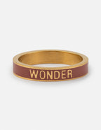 Elevated Faith Christian Jewelry Ring with the word 'WONDER' in bold lettering