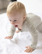 Elevated Faith Christian Kids Apparel Onesie in Soft Beige with Subtle Pattern for Infants