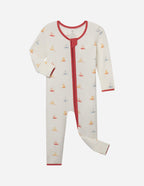 Elevated Faith Christian Kids Apparel Onesie with Colorful Sailboat Pattern and Snaps