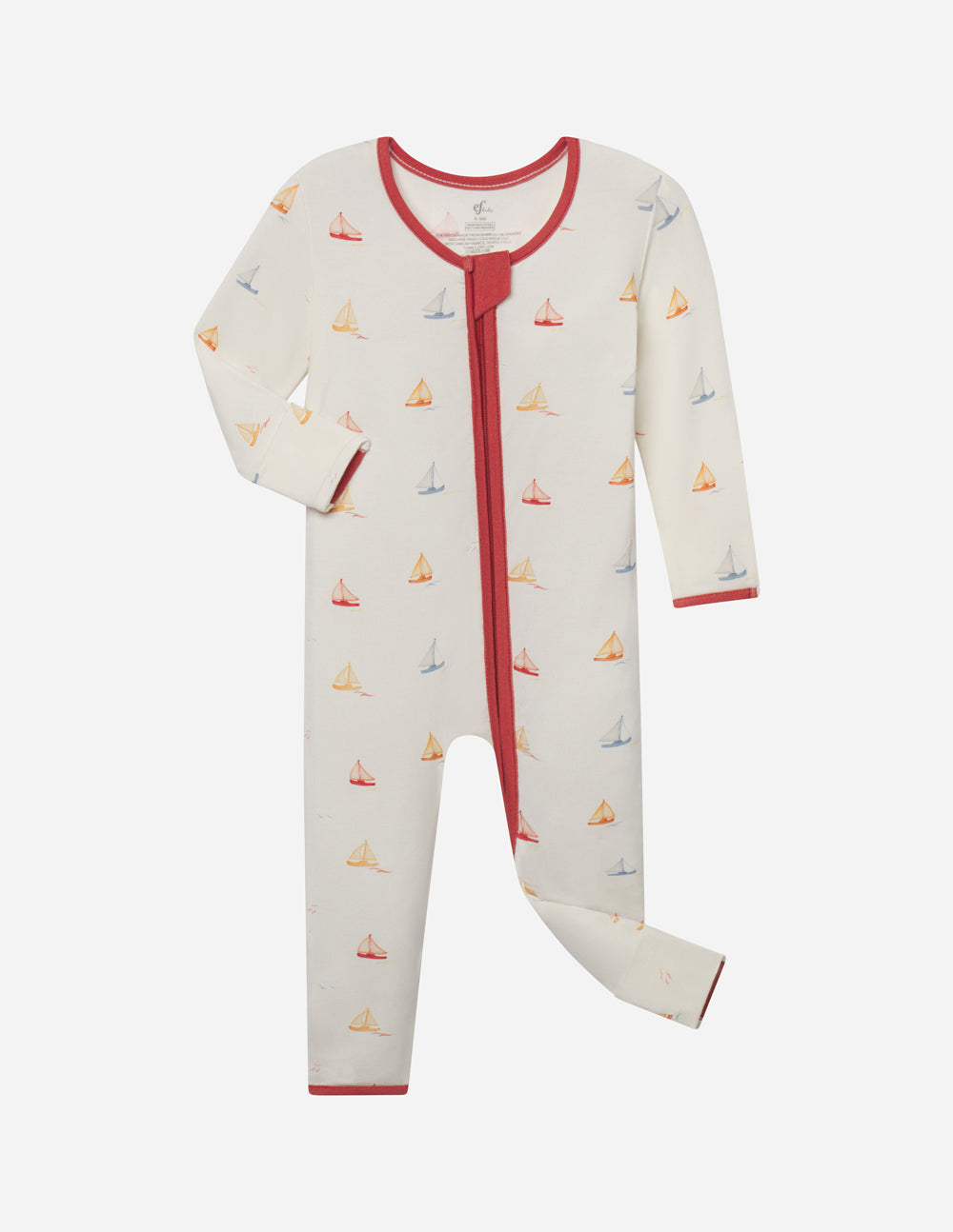 Elevated Faith Christian Kids Apparel Onesie with Colorful Sailboat Pattern and Snaps