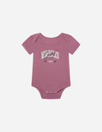Elevated Faith Christian Kids Apparel Onesie in Dusty Pink with Fun Graphic Design