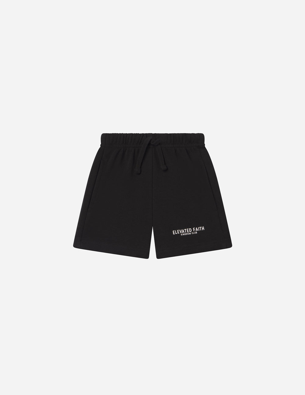 Elevated Faith Kids Shorts in Black for Comfortable Play Featuring Christian Kids Apparel