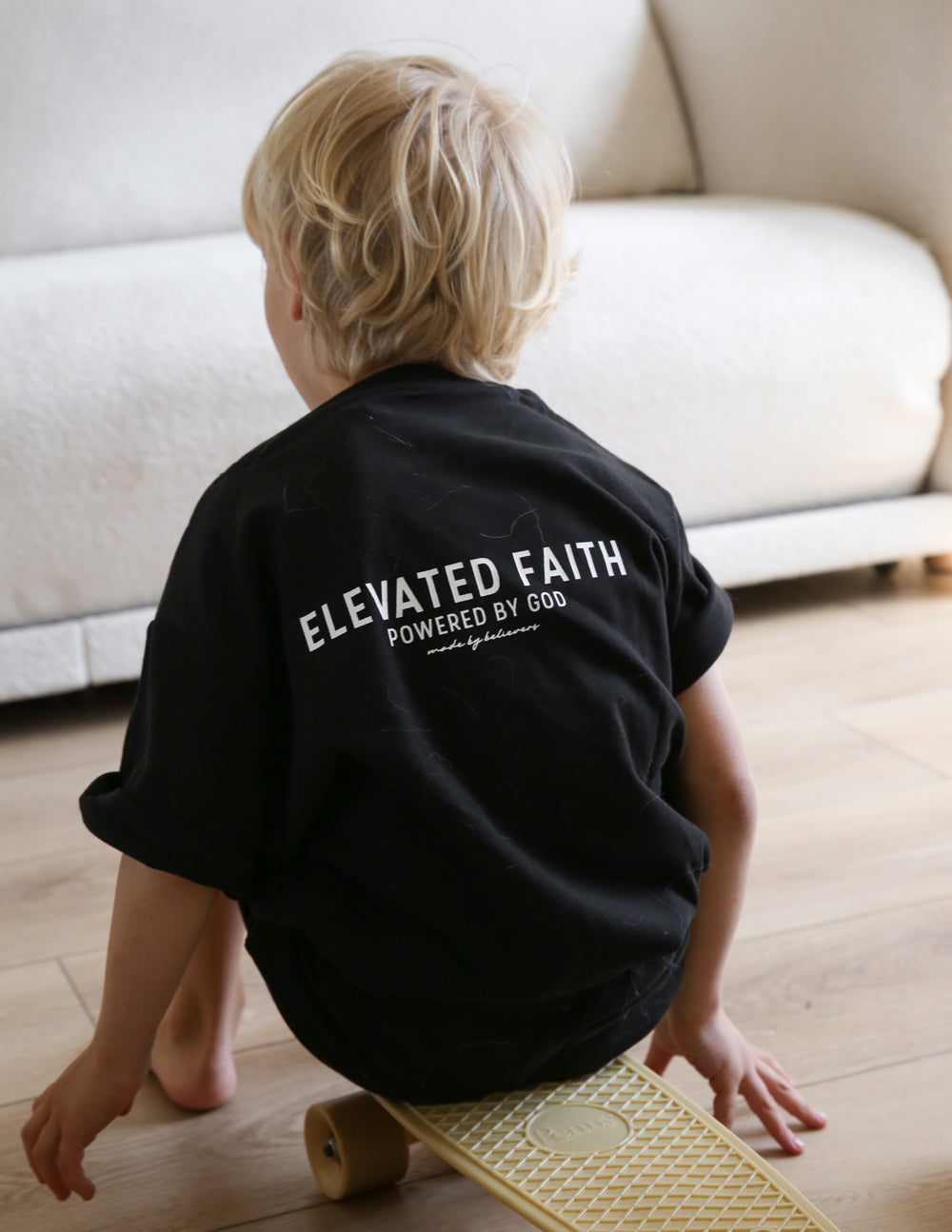 Black Elevated Faith Kids T-Shirt for Comfortable Christian Kids Apparel